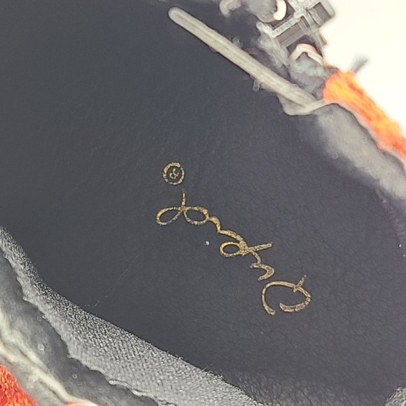 Qupid Floral Embroidery Black Boots Sz 5 - Picture 8 of 10